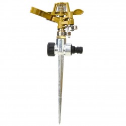 360 degree rotating garden water sprinkler - durable adjustable sprayer - incl. metal standSprinklers