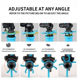 Aspersor de água de jardim rotativo de 360 graus - pulverizador ajustável durável - incl. suporte de metal