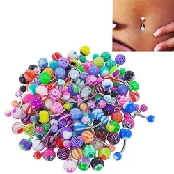 30 peças - barras de barriga - perfuração do corpo