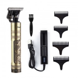 T9 - cortador de cabelo elétrico profissional - sem fio - carga USB - 0 mm