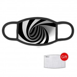 PM2.5 - 5-camadas anti poeira face / boca máscara com padrão 3D