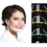 Máscara bucal transparente - antiembaçante / antisaliva - protetor bucal de plástico - leitura labial
