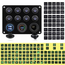 8 Gang toggle switch panel - 12V - 24V - Dual USB - digital voltmeter - waterproofSwitches
