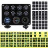 8 Gang toggle switch panel - 12V - 24V - Dual USB - digital voltmeter - waterproofSwitches