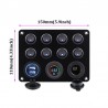 8 Gang toggle switch panel - 12V - 24V - Dual USB - digital voltmeter - waterproofSwitches