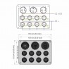 8 Gang toggle switch panel - 12V - 24V - Dual USB - digital voltmeter - waterproofSwitches