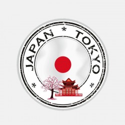 Japão Carro de Tóquio - autocolante de capacete 10,9 cm * 10,9 cm