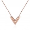 V Letter pendant with necklace - stainless steelNecklaces