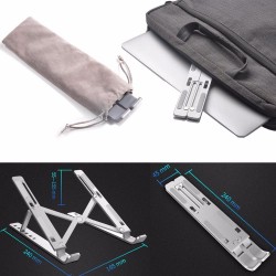 Macbook / laptop alumínio stand - ajustável e dobrável