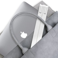MacBook / laptop PC plástico stand - com proteção de gel de sílica - ajustável e dobrável