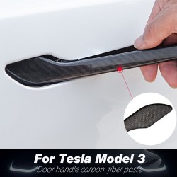 Modelo Tesla 3 - pega da porta adesivo protetor - 4 peças