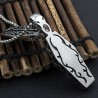 Coffin vintage com esqueleto - colar de aço inoxidável