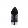 Crystals - mesh - high heels pumps - blackHigh heels