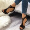 Elegant lace high heels pumps - blackHigh heels