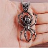 Vintage silver spider & skull pendant - stainless steel necklaceNecklaces