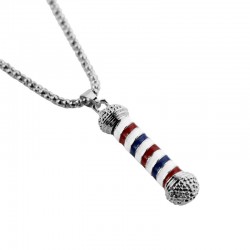 Gold & silver necklace with a microphoneNecklaces