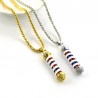 Gold & silver necklace with a microphoneNecklaces