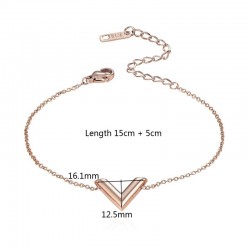V letter - stainless steel braceletBracelets