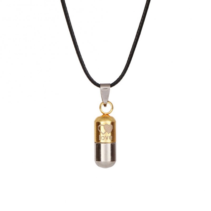 LOVE - capsule shape pendant - necklaceNecklaces