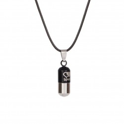 LOVE - capsule shape pendant - necklaceNecklaces