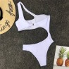 Oco para fora - um traje de banho com push-up - branco - preto - monokini