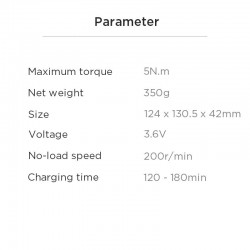 Xiaomi Mijia - 3.6V 2000mAh - sem fio - chave de fenda elétrica com 12 peças