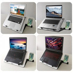 Ventilador de resfriamento de 12-17 polegadas para MacBook & laptop - suporte - suporte ajustável