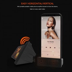Mini suporte de telefone com amplificador de som