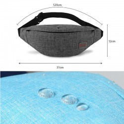 Bolsa de cintura e ombro - saco de esportes - impermeável - nylon - com zíperes