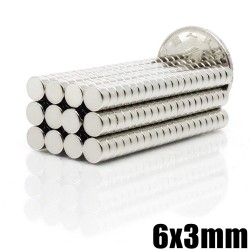 N35 ímã de neodímio - disco forte - 6 mm * 3 mm