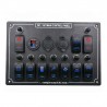 Rocker switch panel - 12V - 10-gang - LED - cigarette lighter - waterproof for car - boat - truckElectronics & Tools