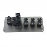 Painel de interruptor de ignição para o carro de corrida - botão de arranque do motor - interruptor de alavanca - 12V LED - QT31