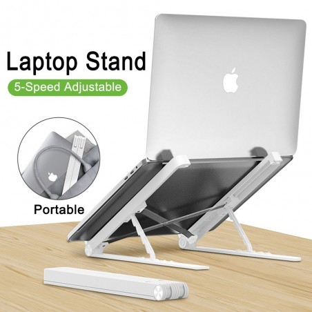 MacBook / laptop PC plástico stand - com proteção de gel de sílica - ajustável e dobrável
