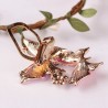 Borboletas duplas - broche elegante cristal