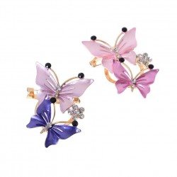 Broches de borboleta azul rosa