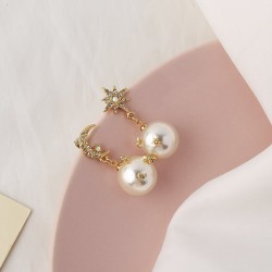 Star Moon Design Earrings - Drop StyleEarrings