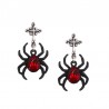 Matte Black Spider Stud brincos
