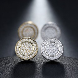 Brinco redondo - ouro/prata