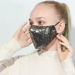 Máscara de algodão na moda / boca com lantejoulas - anti-polução - respirável - proteção