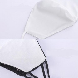 Máscara de algodão na moda / boca com lantejoulas - anti-polução - respirável - proteção