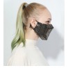 Máscara de algodão na moda / boca com lantejoulas - anti-polução - respirável - proteção