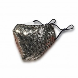 Máscara de algodão na moda / boca com lantejoulas - anti-polução - respirável - proteção