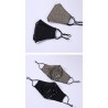 Máscara de algodão na moda / boca com lantejoulas - anti-polução - respirável - proteção