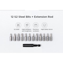 Xiaomi Mijia - 3.6V 2000mAh - cordless - electric screwdriver with 12 pieces S2 screw bitsScrewdrivers