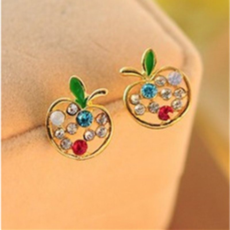 Apple Crystal EarringsEarrings