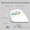 M618 - 2.4GHz - mini vertical wireless mouse - Bluetooth 4 - dual mode - rechargeable - silent - whiteMouses