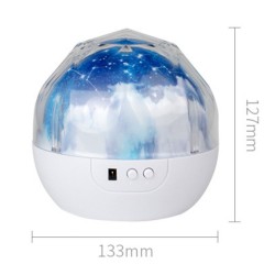 Projetor de céu estrelado romântico - luz noturna LED - Universo - Constellation - Terra - Lua - rotativa