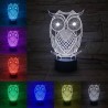 3D owl - LED night lamp - USB - touch control / remote controlLights & lighting