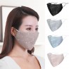 PM2.5 - anti-poeira - anti-bacteriano - reutilizável - máscara facial / boca com lantejoulas - lavável