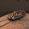 Colar de pedra de zircônia - preto